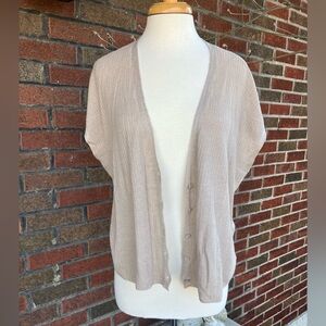 Eileen Fisher Women’s Cotton and Linen Cardigan (Sz L)
